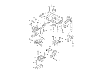 Mounting parts for engine and, transmission diesel eng.