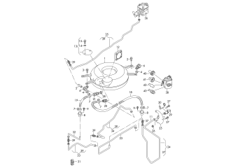 Gas supply system, additional fuel tank, fuel filler neck, gas line 1.6ltr. petrol eng.+, autogas lpg+, CHGA