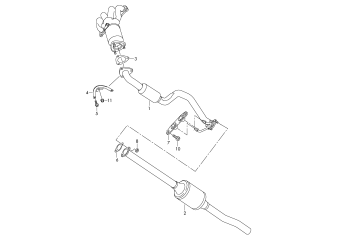 Exhaust pipe, catalytic converter 1.4ltr. petrol eng.+, CGGA