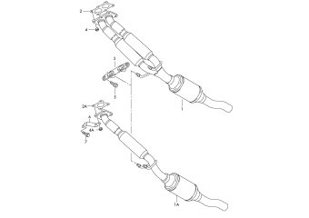 Exhaust pipe with catalyst 1.6ltr. petrol eng.+, autogas lpg+, CHGA