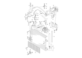 Refrigerant circuit, a/c condenser diesel eng.