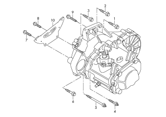Mounting parts for engine and, transmission, for 5 speed manual transmiss. MHV