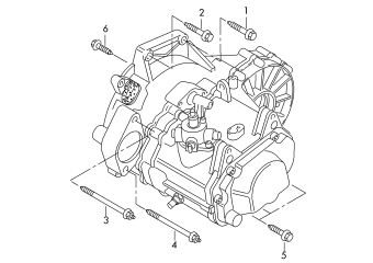 Mounting parts for engine and, transmission, for 5 speed manual transmiss. LVQ, NVU
