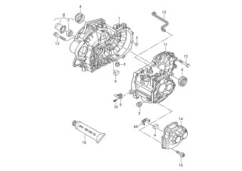 Gear housing, for 6 speed manual gearbox KWB