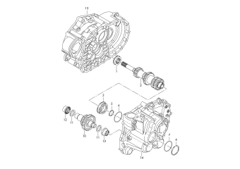 Gears and shafts, input shaft, for 6 speed manual gearbox LHD, NFP