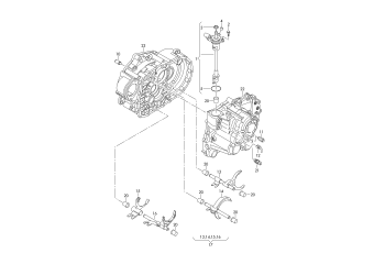 Switch unit, selector fork, for 6 speed manual gearbox LHD, NFP