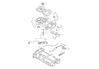 Cover for engine compartment, ventilation for cylinder block 1.4ltr. petrol eng.+, CAVD, CNWA, CTHD, CTKA
