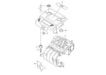 Cover for intake manifold 1.6ltr. petrol eng.+, BSE, BSF, CMXA