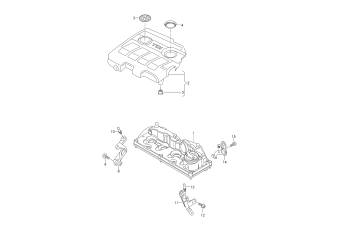 Cover for intake manifold 1.6ltr. diesel eng.+, CAYB, CAYC