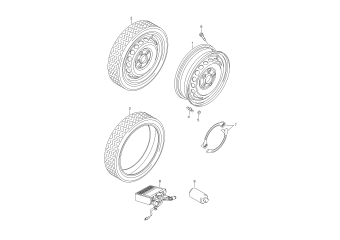 Steel rim, (for spare wheel only)