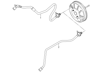 Vacuum hoses for, brake servo lhd diesel eng.