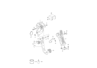 Brake and accel. lever mech. rhd