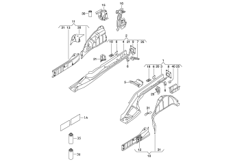 Side member, wheel housing inner part rear