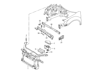 Bodywork front part without plenum chamber