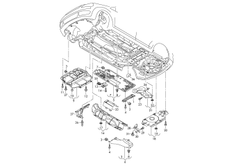 Underbody trim, noise insulation, heat shield