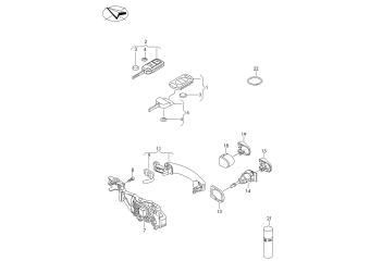 Key, door handle, exterior, lock cylinder sets front