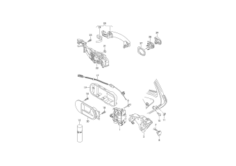 Door lock, inner actuator, door handle, exterior rear
