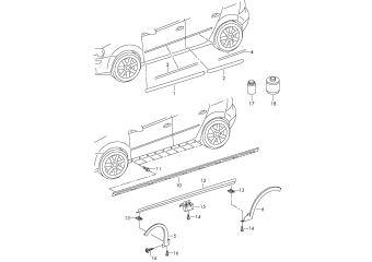 Protective strip for door, trim, widened sill panels PR-A8T