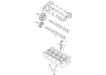 Camshaft, valves 1.4ltr. petrol eng.+, CGGA