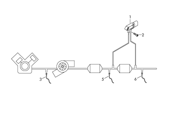 Pressure difference sender, exhaust gas temperature sender