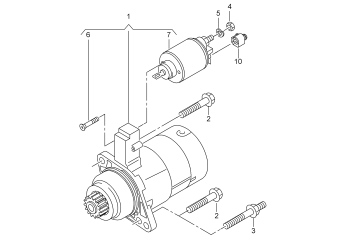 Starter and single parts for start-stop system