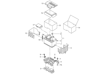 Battery, battery mounting, battery venting