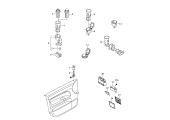 Warning lamp for vehicles with anti-theft, alarm system and imobiliser, cigarette lighter socket