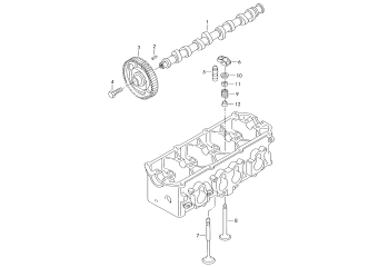 Camshaft, valves 1.6ltr. petr. engine