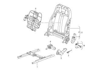 Electric parts for seat and backrest adjustment PR-3PB