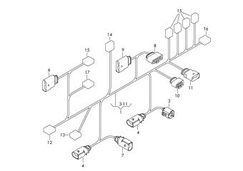 Harness for engine compartment for vehicles with liquid gas operation (lpg) CHGA
