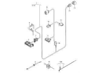 Wiring set for door rear