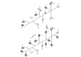 Wiring set for air-conditioning actuation
