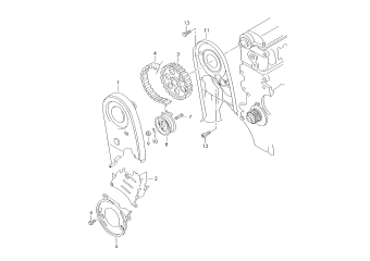 Toothed belt, toothed belt guard 1.6ltr. petr. engine
