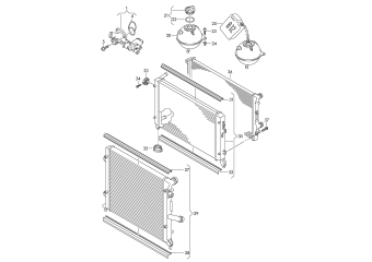 Coolant regulator housing, reservoir, cooler for coolant 1.2 ltr. petrol eng.+, CBZA, CBZB