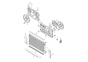 Fan ring, air guide 1.2/1.4 ltr. petrol eng.+