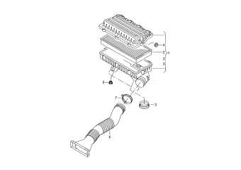 Air filter with connecting, parts 1.4ltr. petrol eng.+, CGGA