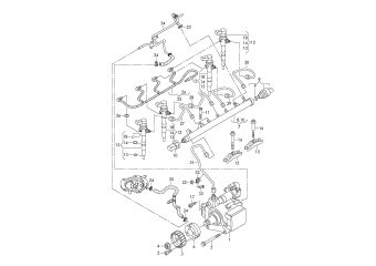 High pressure pump, fuel rail, injector unit 1.6 ltr. diesel eng.+, CAYB, CAYC
