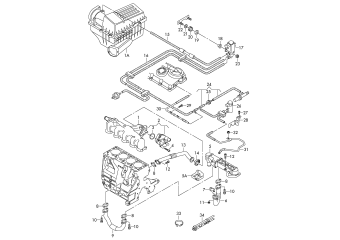 Exhaust gas recirculation 1.6 ltr., 2.0 ltr. diesel eng.+, CAYB, CAYC, diesel eng.+, CFHB, CFHC, CLCA