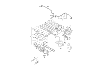 Intake system 3.6ltr. 6-cylinder+, BWS, BLV, CNNA