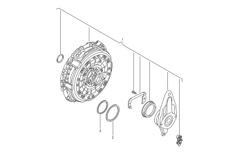 Coupling for 7-speed dual clutch, gearbox, before 31.05.2011