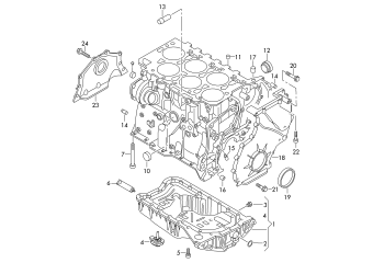 Crankcase, oil sump 3.6ltr. 6-cylinder