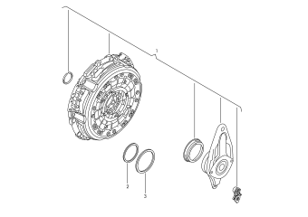 Coupling for 7-speed dual clutch, gearbox, D 01.06.2011 and after