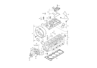 Cylinder head, cylinder head cover 1.8ltr. 4-cylinder