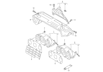 Exhaust manifolds 3.6ltr. petr. engine