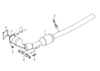 Exhaust pipe with catalyst, intermediate pipe 1.8/2.0ltr. petr. engine