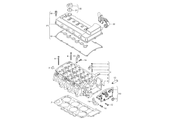 Cylinder head, cylinder head cover 3.6ltr. 6-cylinder