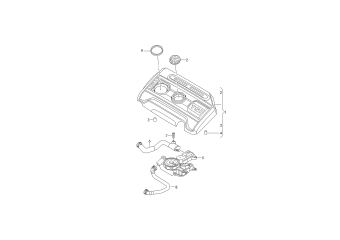 Cover for engine compartment, ventilation for cylinder block 1.8ltr. 4-cylinder
