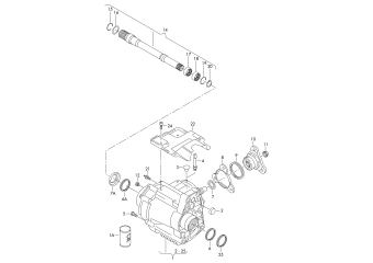 Final drive gearbox, flanged shaft, 6-speed automatic gearbox for four-wheel drive KFD