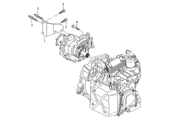 Transmission securing parts, final drive gearbox for 6-speed dual clutch gearbox BWS, CBBB, CFGB