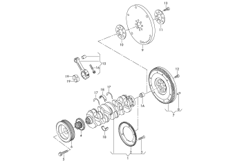 Crankshaft, conrod, bearings 1.8ltr. 4-cylinder